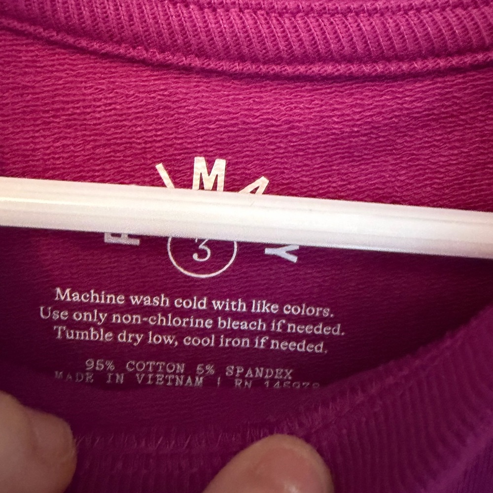 Primary Magenta Sweatshirt Tunic - Picture 3 of 3